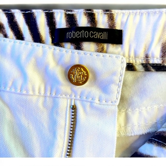 VINTAGE Roberto Cavalli couture jeans Wide legged Boot cut Gorgeous gold accents - Picture 2 of 16